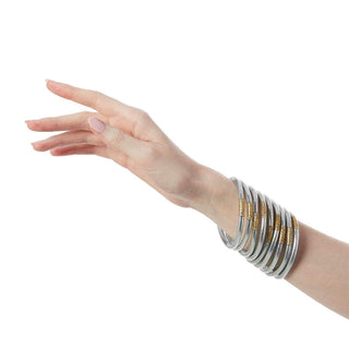 Silver All Weather Bangles- Set of 9