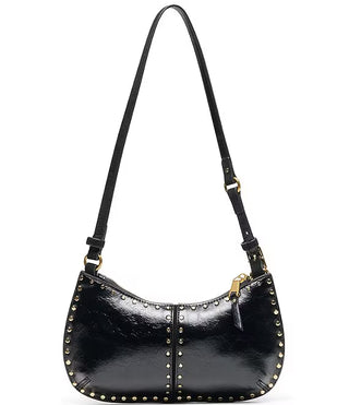 Axelle Stud Shoulder Bag - Black