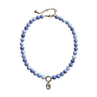 Janette Beaded Ring Necklace - Sodalite -