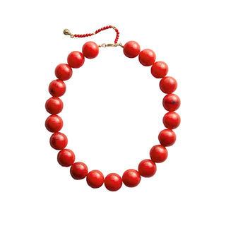 Jane Beaded Necklace - Red