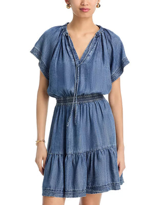 Covera Mini Dress- Blue Ridge Chambray