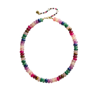 Joyce Semi-Precious Beaded Necklace Dark Multi