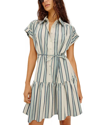 Evaline Marsala Stripe