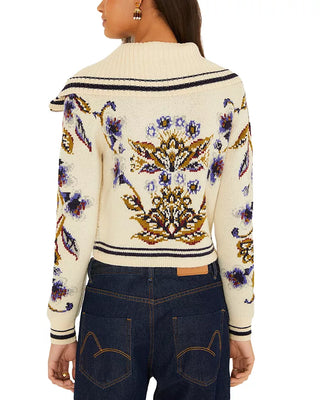 Golden Nature Off White Knit Cardigan