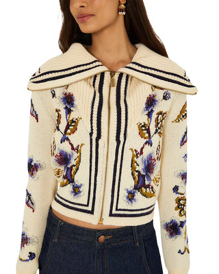 Golden Nature Off White Knit Cardigan