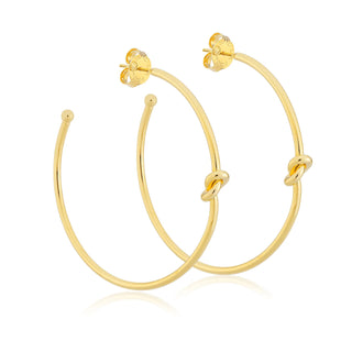Knot Hoops Shiny 18K Gold Plated 2025
