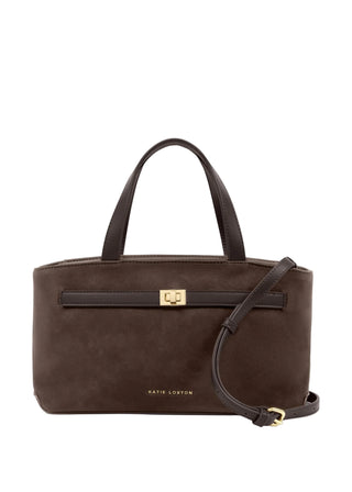 Orin Top Handle Chocolate Suede