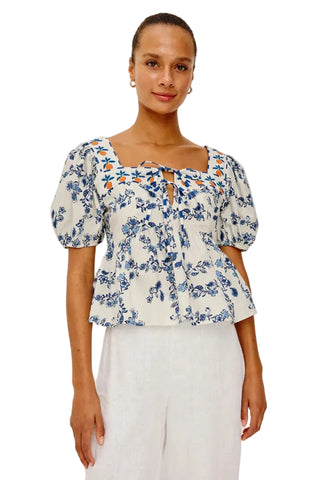 Presley Top- Ceramic Floral