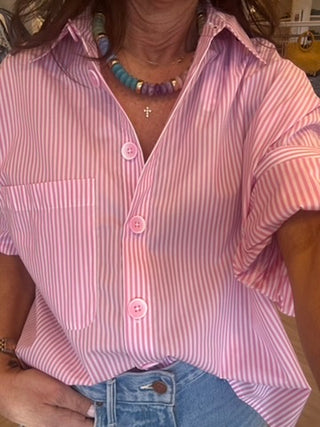 Striped Button Down- R5213