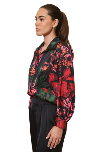 Multi Floral Sketch Olin Top