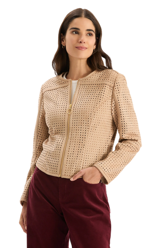 Piper Punched Faux Suede Jacket