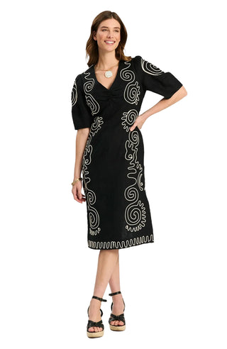 Posey Linen Embroidered Dress