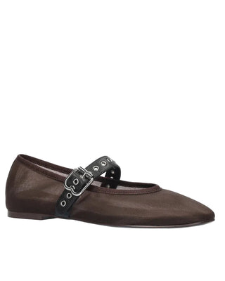 Arlo Ballerina Flat- Dark Brown