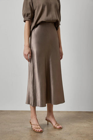 Slub Woven Bias Skirt