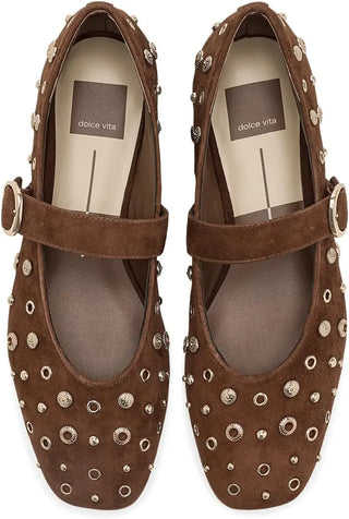 Mella Stud Cocoa Suede