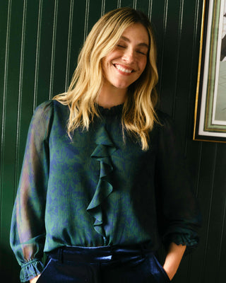 Cassie Top-Tualatin Hills Floral-Emerald