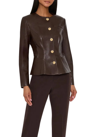 Wells Chocolate Faux Leather Jacket