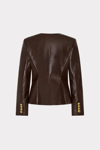 Wells Chocolate Faux Leather Jacket