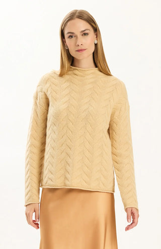 Gracie Cashmere Basketweave-Iced Coffee