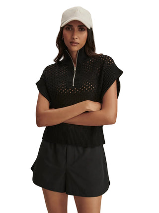 Gaines Half Zip Knit - Black