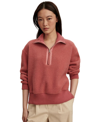 roselle half zip fleece- mauvewood