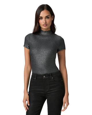 Blanche Top- Black/Silver