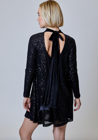 Black Sequin Dress