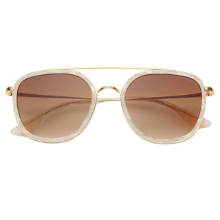 Weston Acetate Round Unisex Sunglasses Light Pink