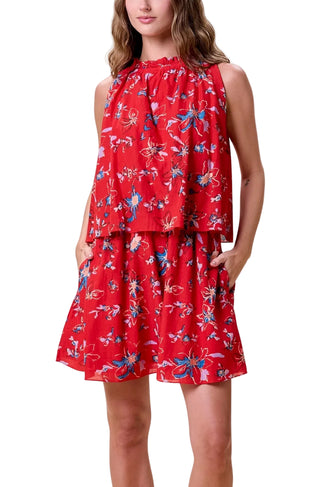 Shannon Mini Dress- Rosso