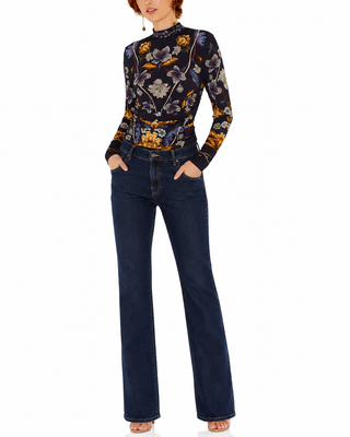 Golden Nature Navy Blue Jersey Blouse
