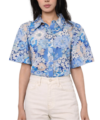 Sylvan Top-Blue Liberty Print