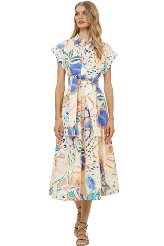 Belted Shirt Dress- Antico