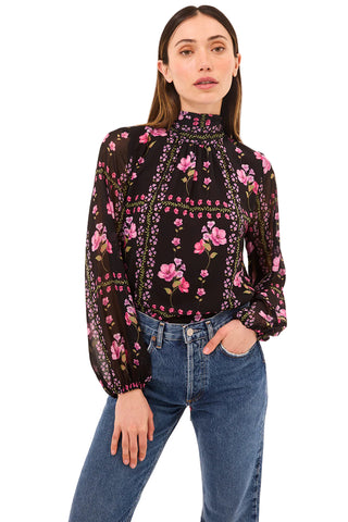 Lulu Top Midnight Lattice