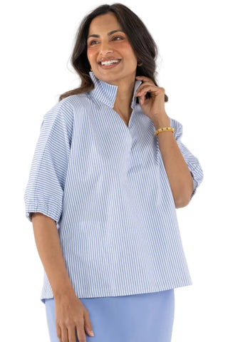 Poppy Top - Grapemist Stripe