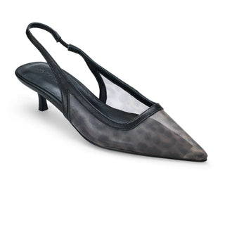 Delilah Slingback in Leopard Mesh