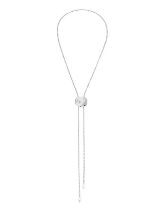 Liquid Luxe Bolo Necklace - Silver Plated