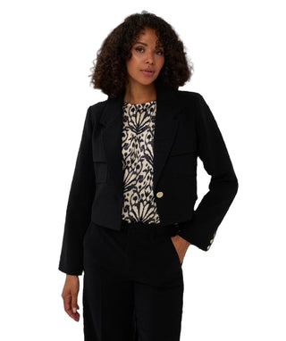 Short Black City Blazer