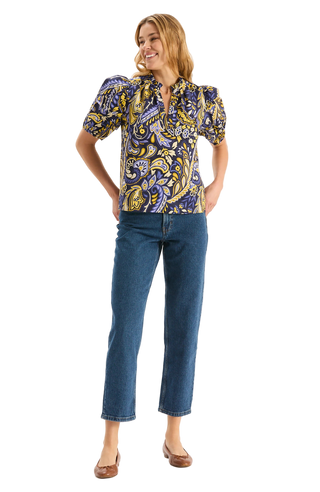 Jenna Cotton Paisley Top