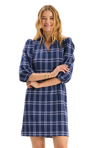 Sherri Knit Dress- Navy/Lavender