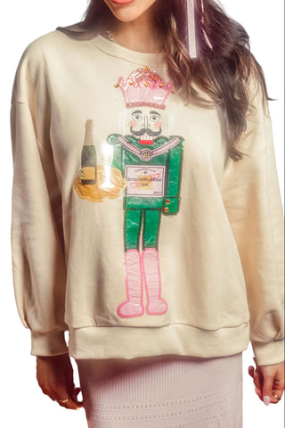 Beige Nutcracker Server Sweatshirt