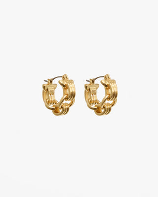 Le Story Chain Hoop Earrings