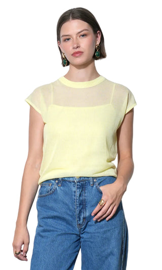 Natalia Sheer Bubble Sweater Top