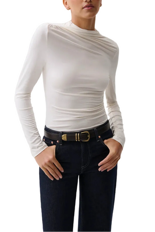 Nathalia Draped MockNeck