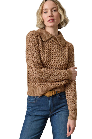 Textured Polo Sweater