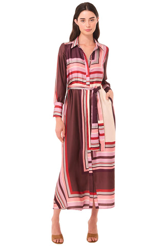 Herminia Dress- Chocolate Geo