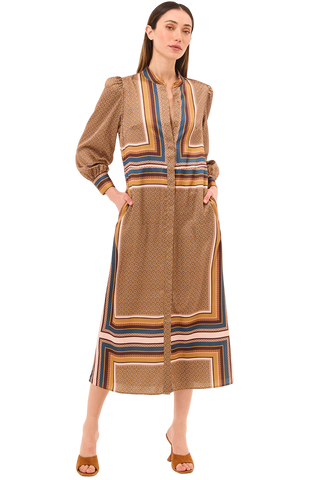 Nancy Dress- Tile Scarf