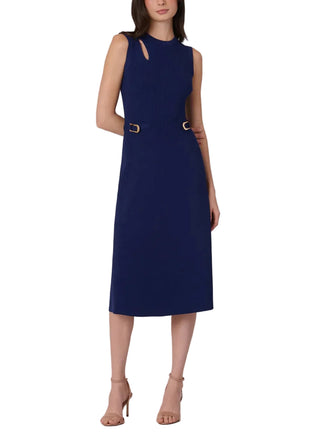 Fleur Knit Buckle Dress Navy