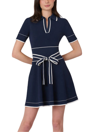 Maren Dress- Navy Ivory