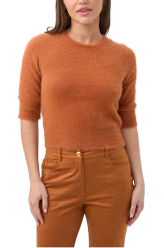 Maliah Fuzzy Sweater-Amber