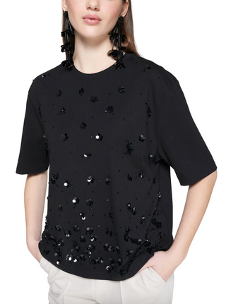 Black Sequin Tee